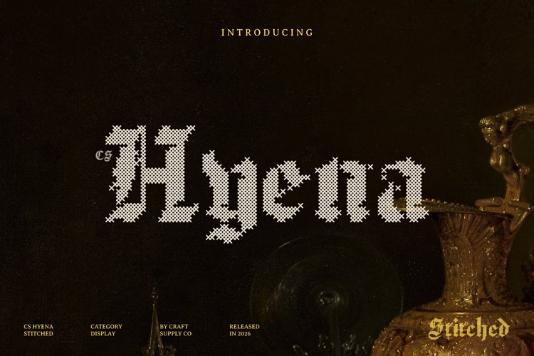 Preview of CS Hyena Stitched Font