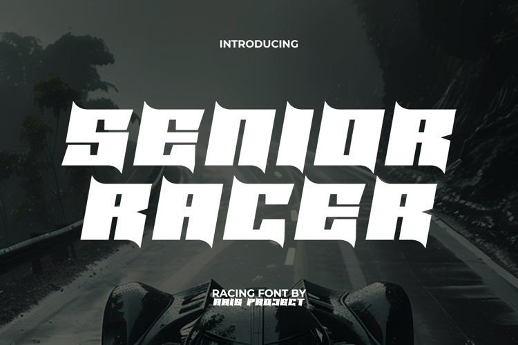 Preview of Senior Racer Font