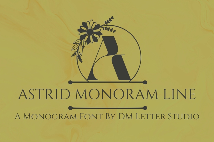 Preview of Astrid Monogram Line Font