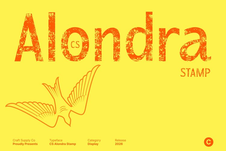 Preview of CS Alondra Stamp Font
