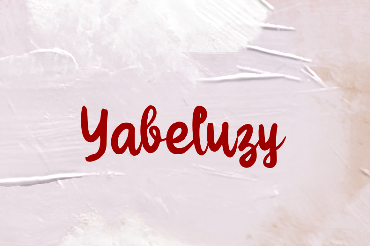 Preview of y  Yabeluzy Font