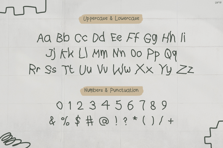 Preview of Lefty Font