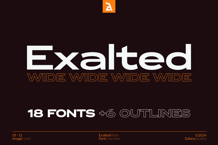 Exalted Wide Font