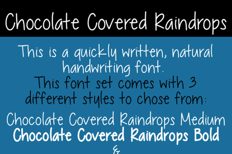 Chocolate Covered Raindrops Font