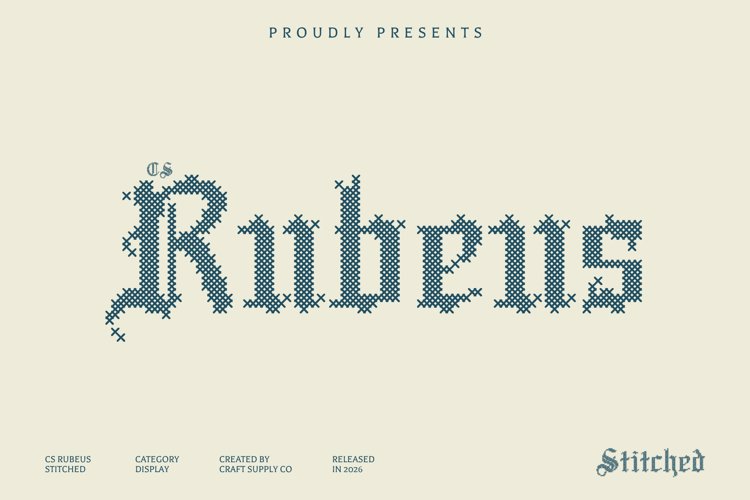 Preview of CS Rubeus Stitched Font