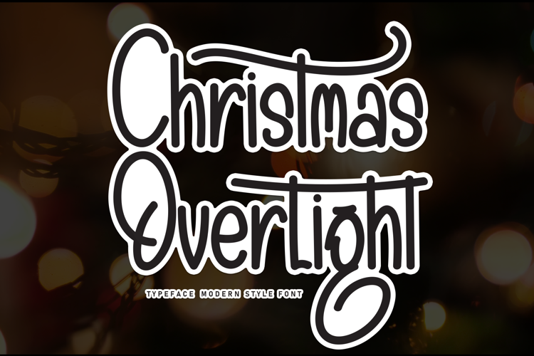 Preview of Christmas Overlight Font
