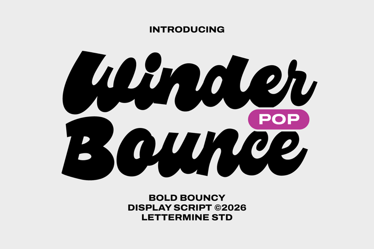 Preview of Winder Pop Bounce Font