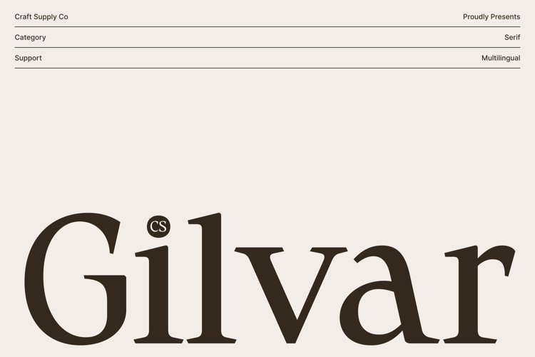 Preview of CS Gilvar Font