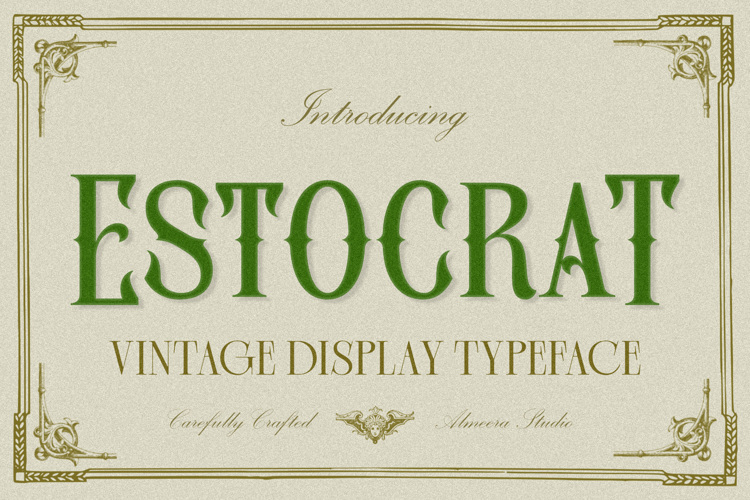 Preview of Estocrat Font