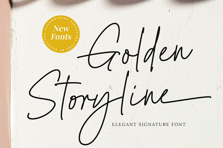 Preview of Golden Storyline Font