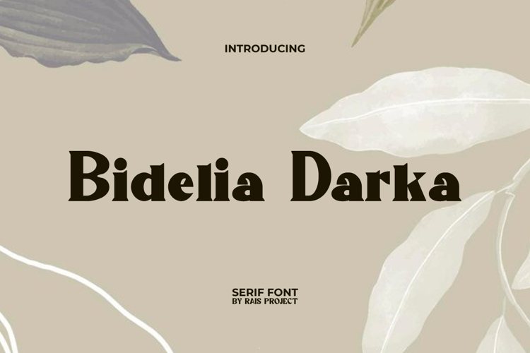 Preview of Bidelia Darka Font