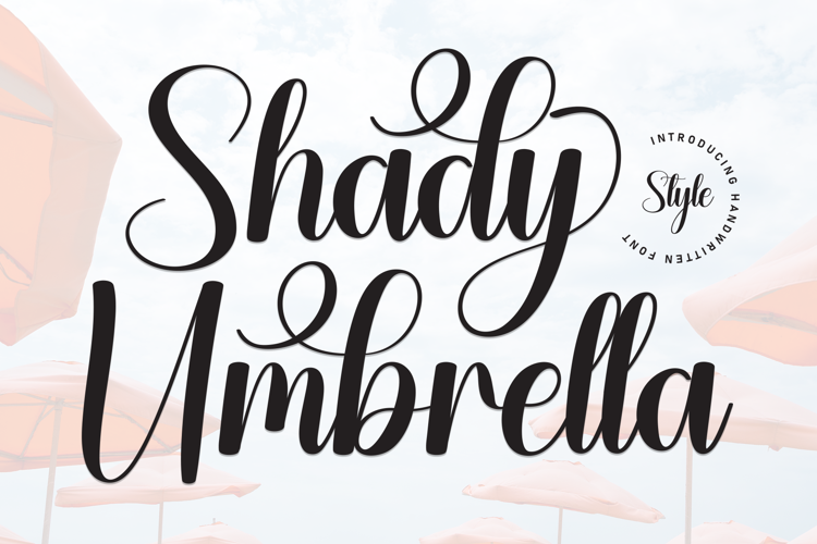 Preview of Shady Umbrella Font