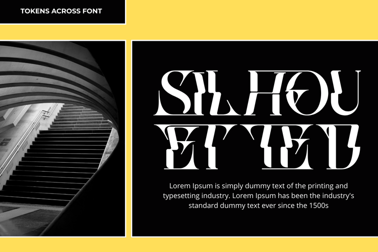 Preview of TOKENS ACROSS Font