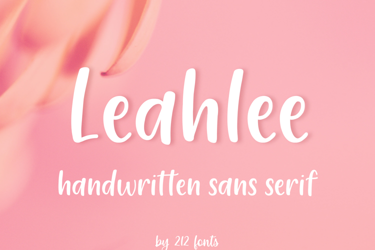 212 Leahlee Sans Font