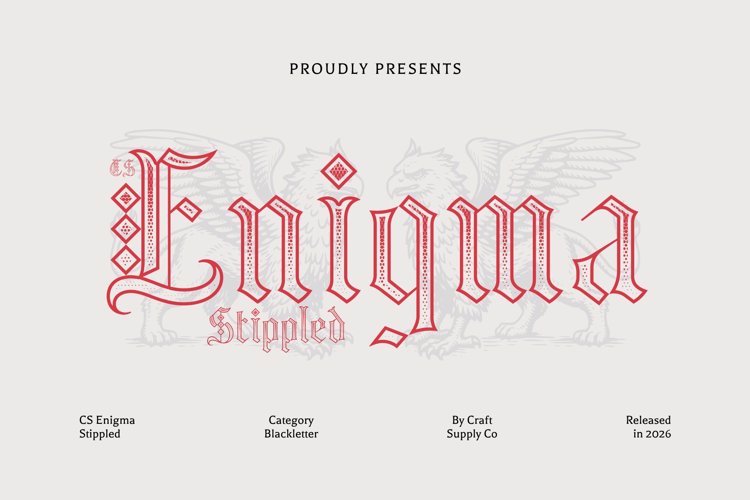 Preview of CS Enigma Stippled Font