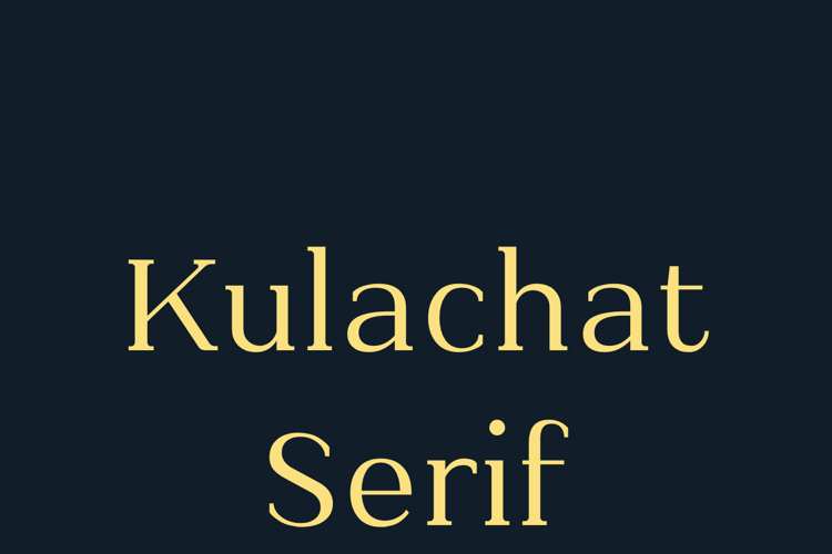Kulachat Serif Font