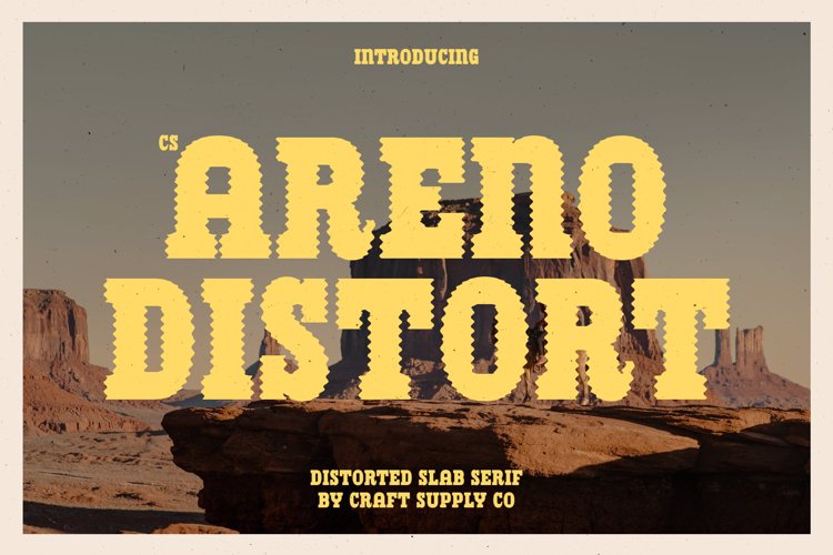 Preview of CS Areno Distort Font