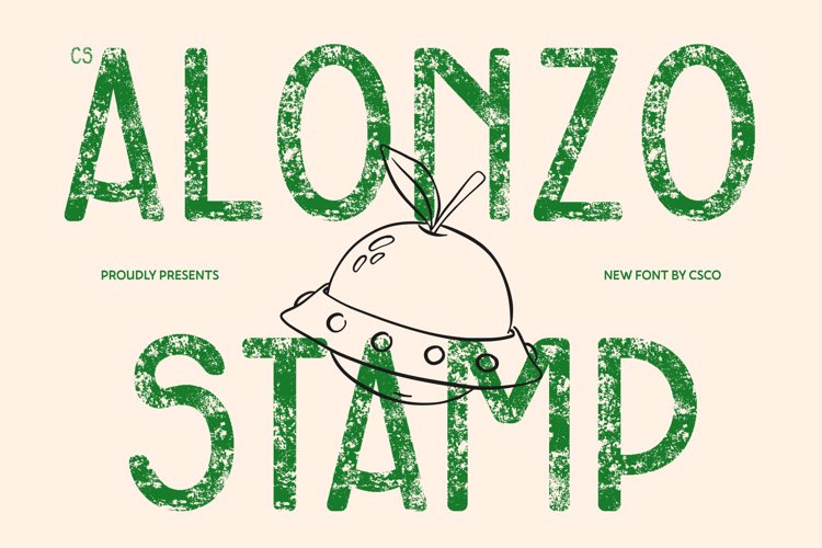 Preview of CS Alonzo Stamp Font
