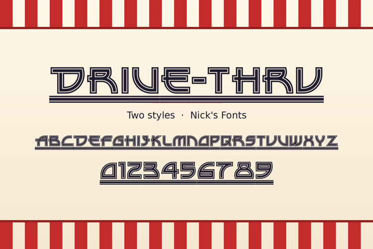 Preview of Drive-Thru Font