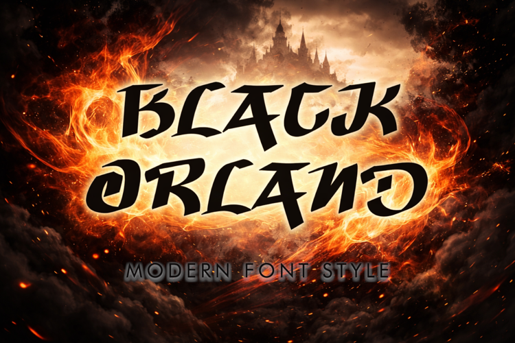 Preview of Black Orland Font