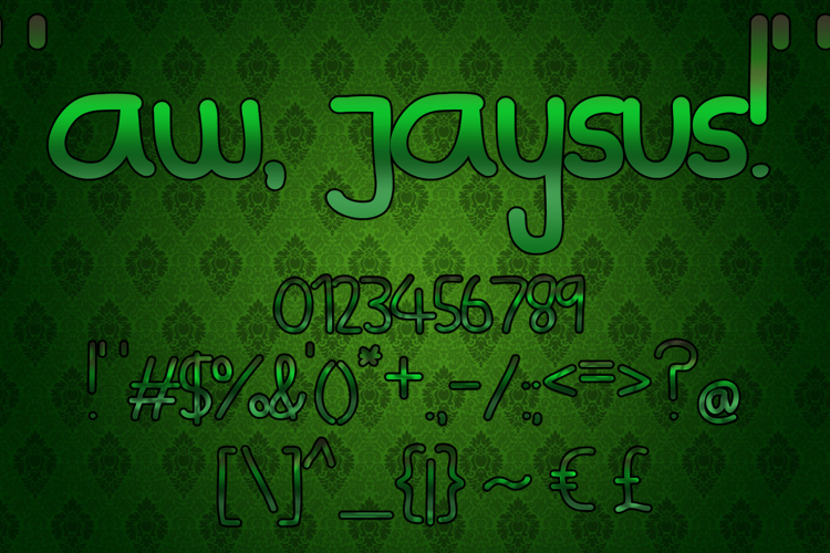 Aw, Jaysus! Font