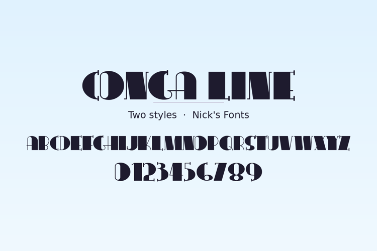 Preview of Conga Line Font