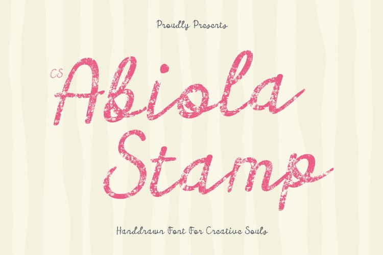 Preview of CS Abiola Stamp Font