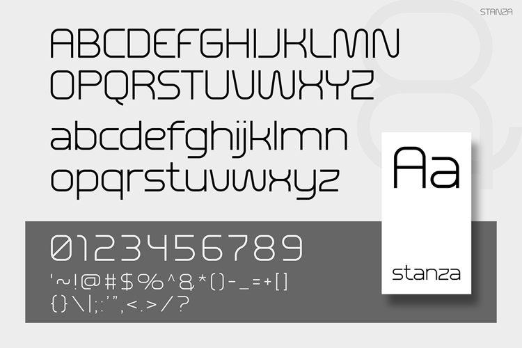 Preview of Stanza Font