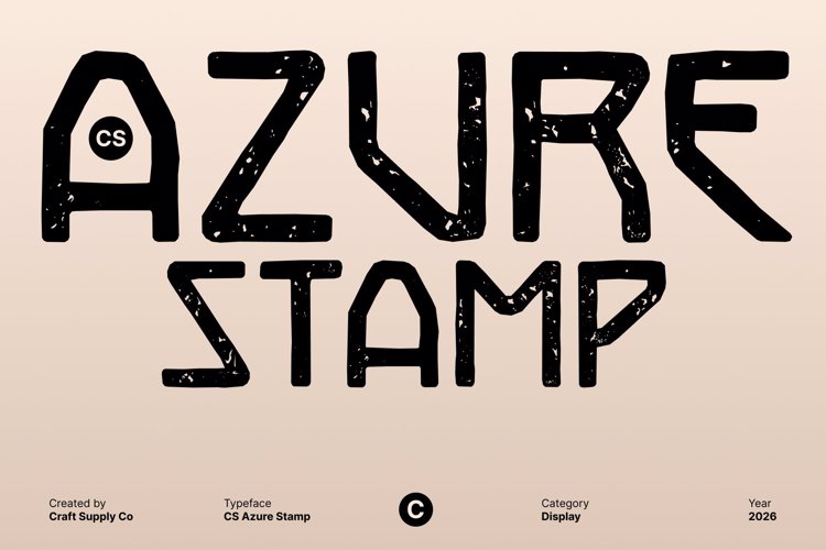 Preview of CS Azure Stamp Font