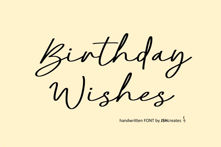 Preview of Birthday Wishes Font