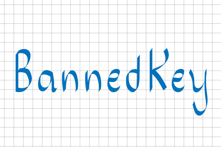 Banned Key Font