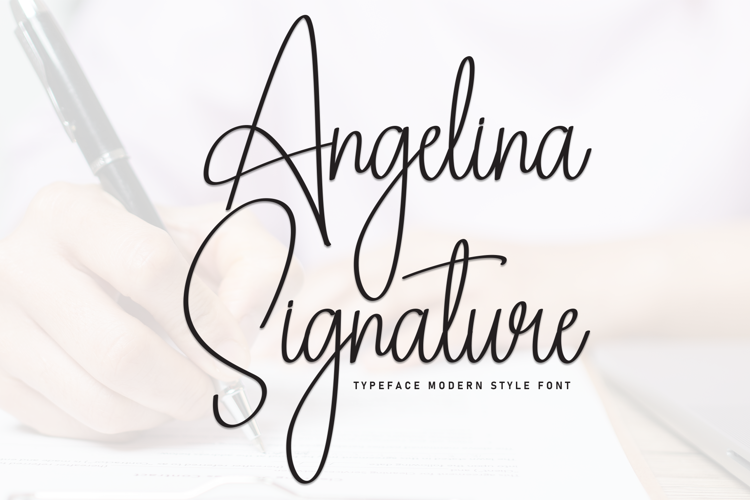 Preview of Angelina Signature Font