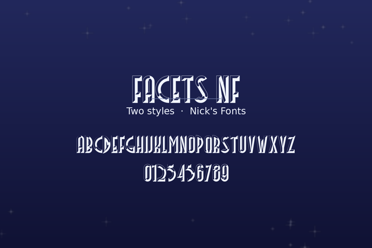 Preview of Facets NF Font