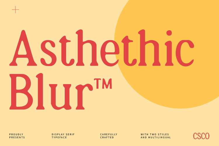 Asthetic Blur Font