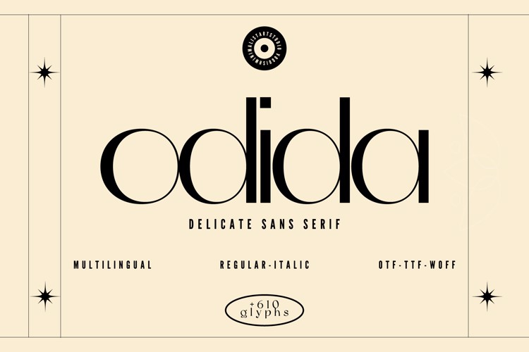 Preview of odida Font