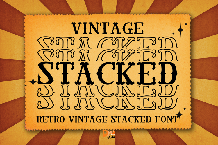 Vintage Stacked Personal Font