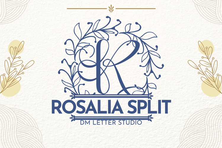 Preview of Rosalia Wreath Split Font