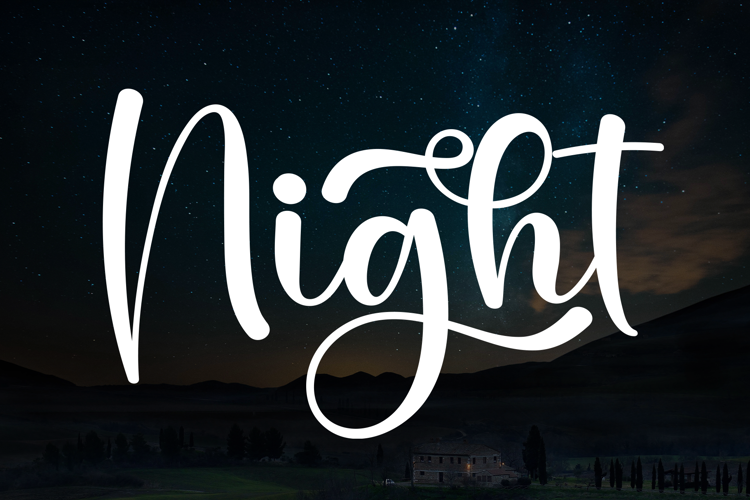 Preview of Night Font