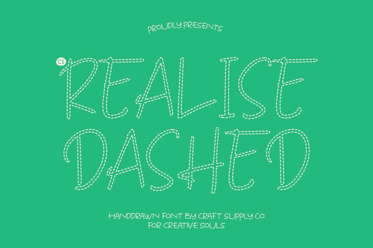 Preview of CS Realise Dashed Font