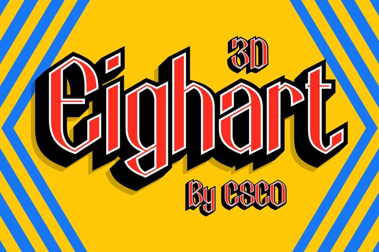 Eighart 3D Font