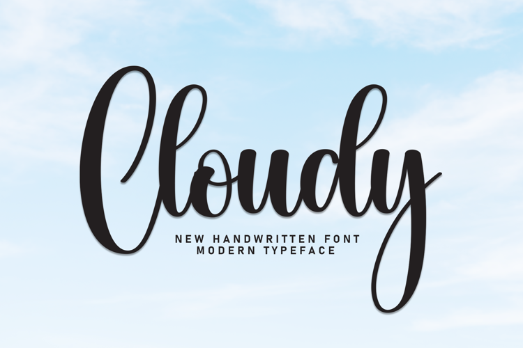 Preview of Cloudy Font