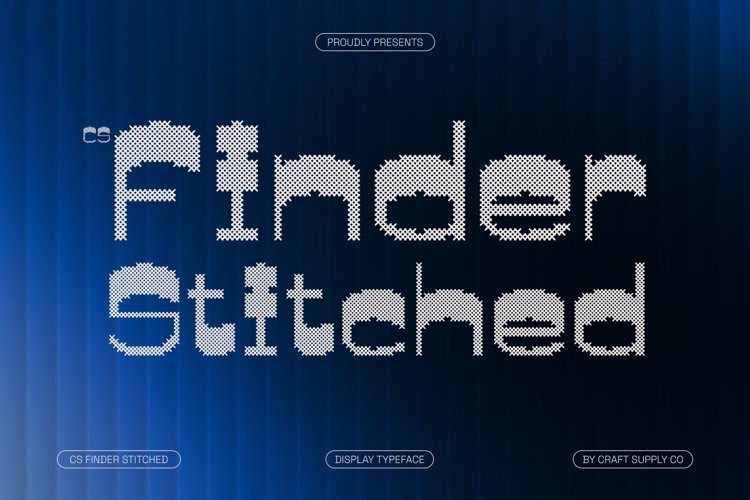 Preview of CS Finder Stitched Font