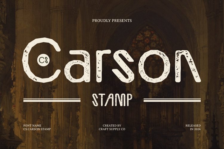 Preview of CS Carson Stamp Font