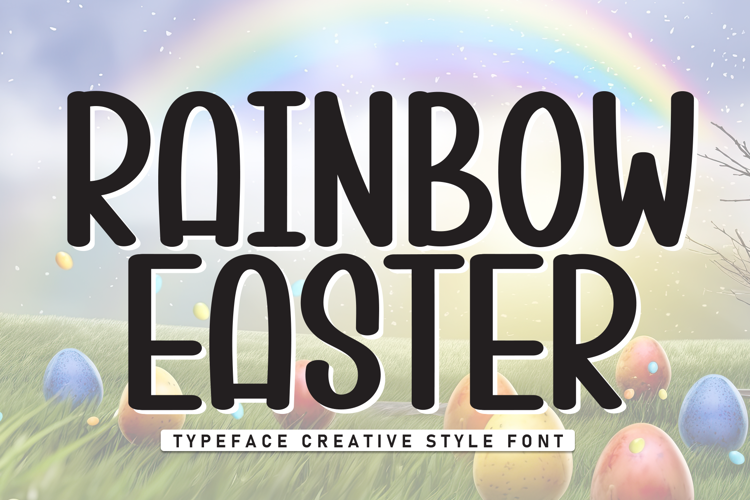 Preview of Rainbow Easter Font
