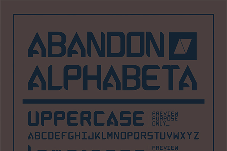 ABANDON ALPHABETA Font