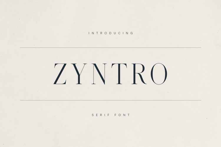Preview of Zyntro Font
