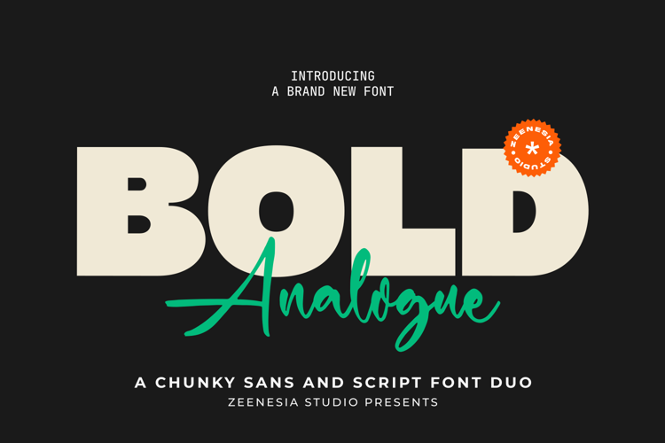 Preview of Bold Analogue Font
