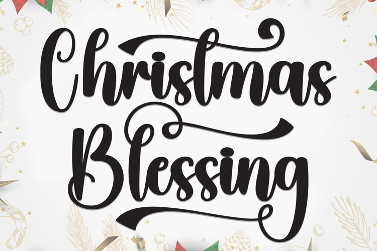 Preview of Christmas Blessing Font