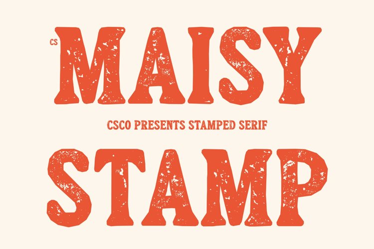 Preview of CS Maisy Stamp Font