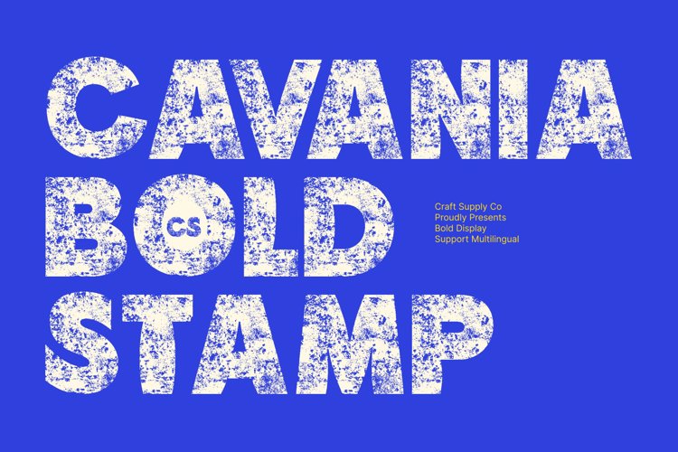 Preview of CS Cavania Stamp Font